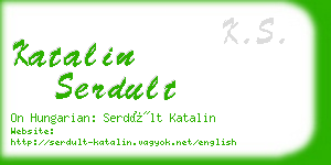 katalin serdult business card